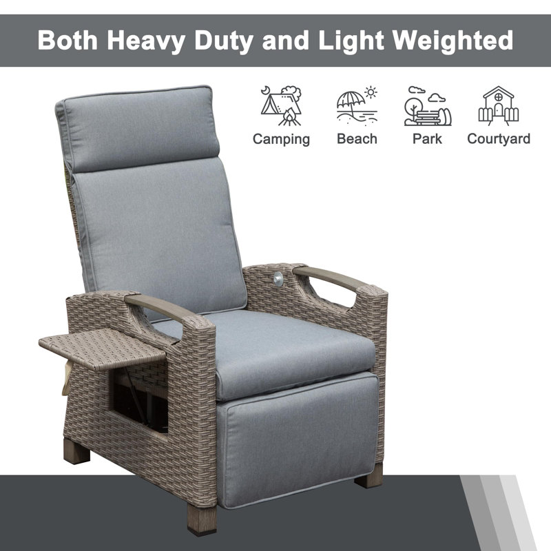 Tameki Outdoor Lounge Chair, Gray