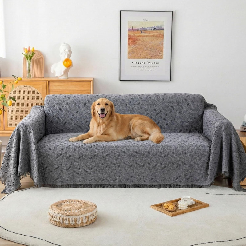 Cotton Box Cushion Sofa Slipcover