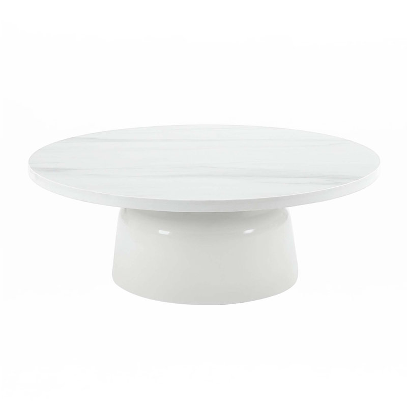 Table basse en marbre et blanc Zaid