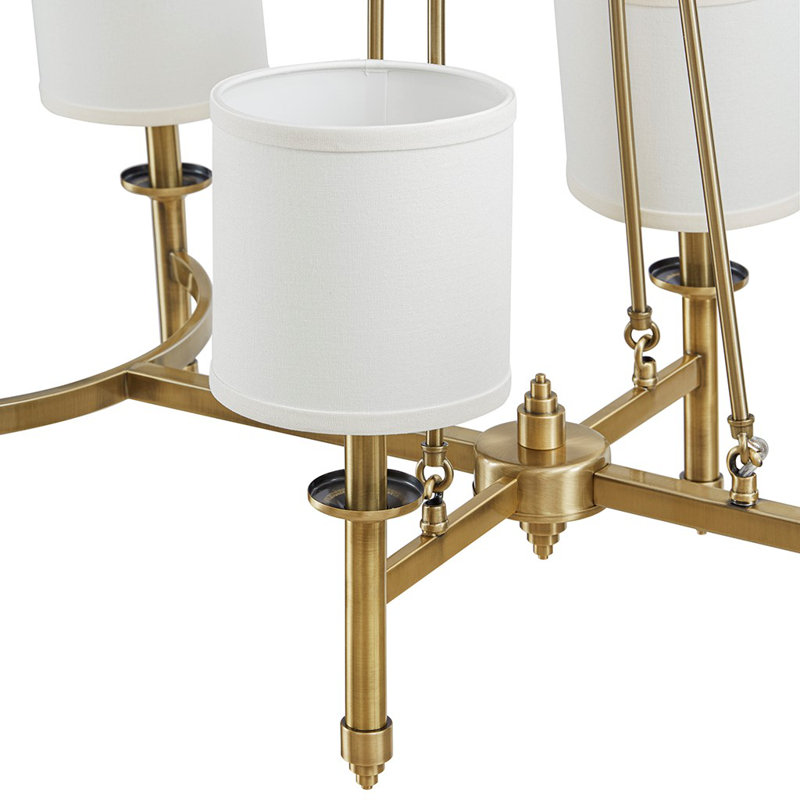 Elegenza Antique Gold 6 Light Chandelier, Antique Gold