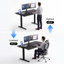 Bureau rectangulaire réglable en hauteur de 55 po avec angle de bureau réglable
