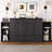 Full-Size Murphy Bed with Storage Drawers & Shelves – Space-Saving Wall Bed for Guest Rooms & Small Bedrooms.Vintage Dark Gray-958050245-968776245