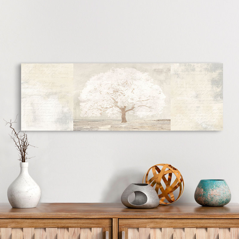 Pale Tree Panel by Alessio Aprile - No Frame Print on Canvas, 40cm H x 120cm W x 4cm D