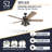 Sivan 52" Ceiling Fan with LED Light-5809239