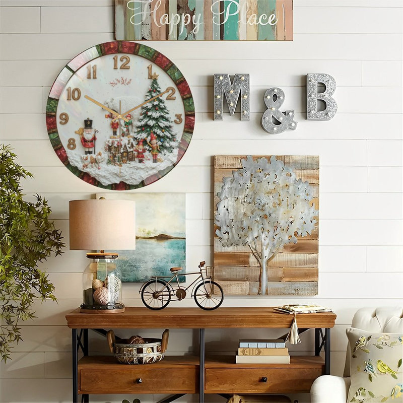 Horloge murale de Noël 12 po
