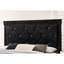 Tête de lit tapissier à panneau pleine grandeur en noir avec un superbe capitonnage à boutons pour une finition de chambre à coucher résistante et scintillante