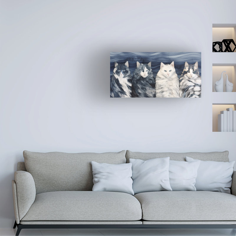 Art sur toile chats bol Sasha Shibori_ALI73096, H 24 po x l 47 po