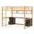 Full Size Metal Loft Bed With Desk