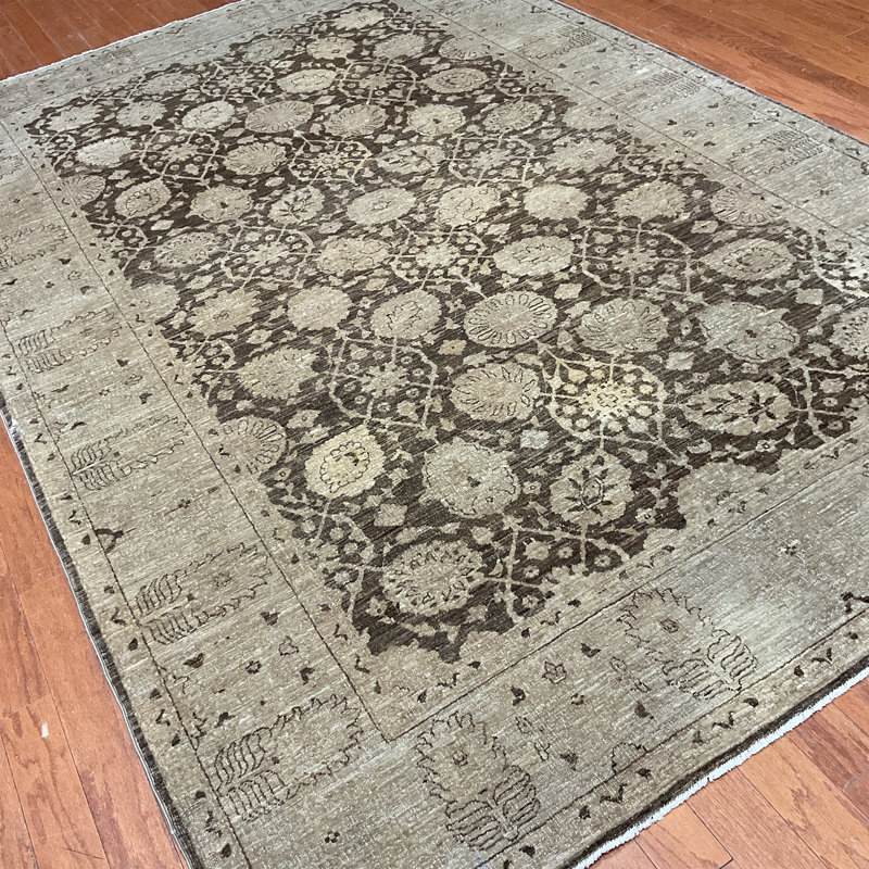 Tapis en laine Oushak Bungalow Rose