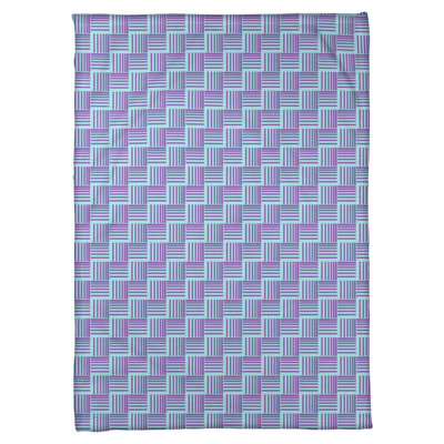 Couverture polaire à rayures classic basketweave