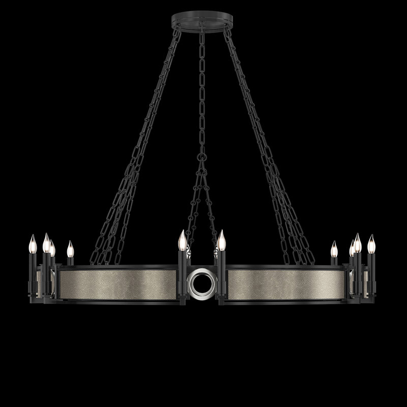Mirage 12 - Light Chandelier, Coco/Matte Black/Nickel
