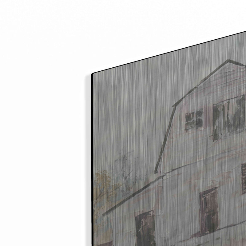 «White Barn VI» par Chris Paschke, August Grove®, art mural en métal, 36 po x 36 po, H 12 po x l 12 po