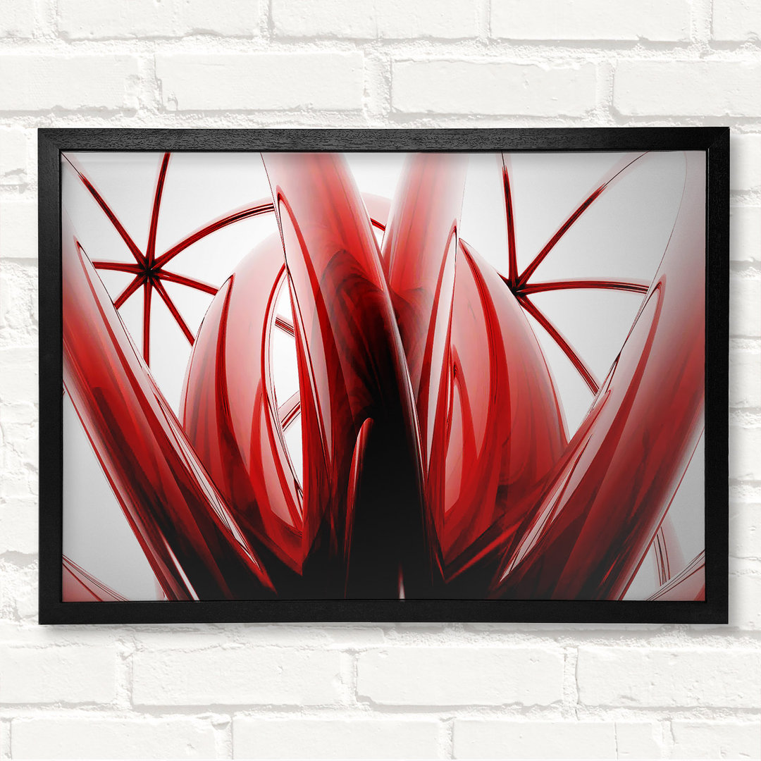 Gerahmter Kunstdruck Crimson Glass