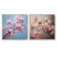 Fleur de pommier - Élégance monochromatique - Collage carré floral de 2-495232336-495232337