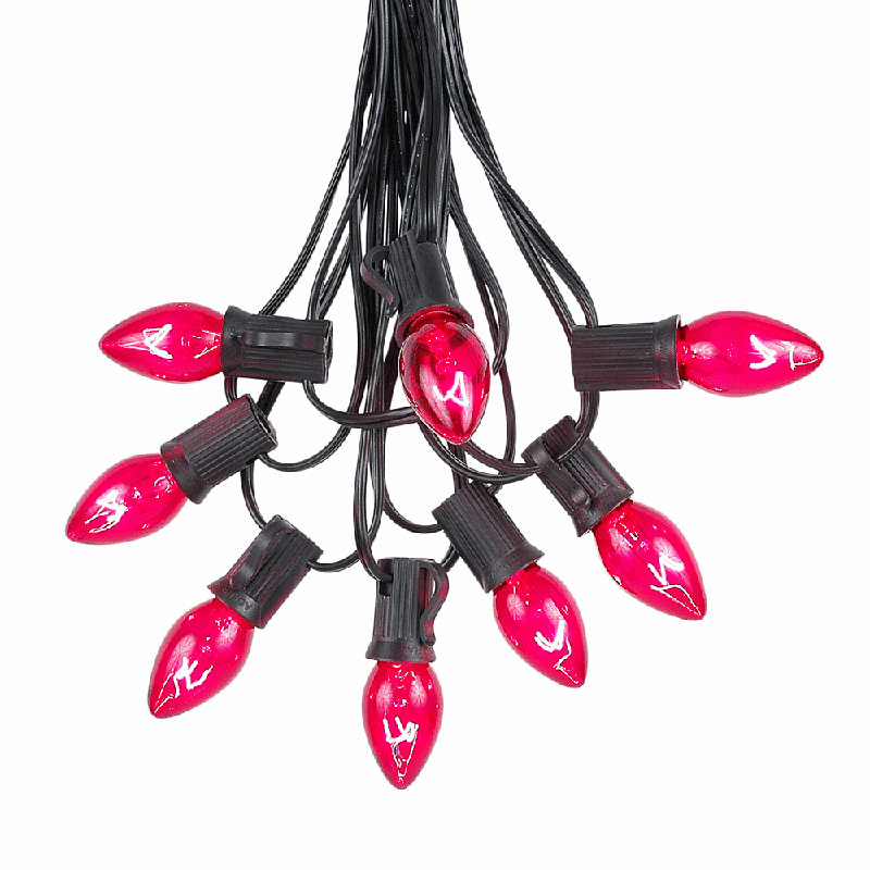 Lampe de noël 25 lumières de chaîne, Rose