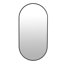 Miroir de salle de bain 18 x 35 pouces avec cadre en métal noir - verre de 4 mm de haut, arrière, moderne pour différents espaces