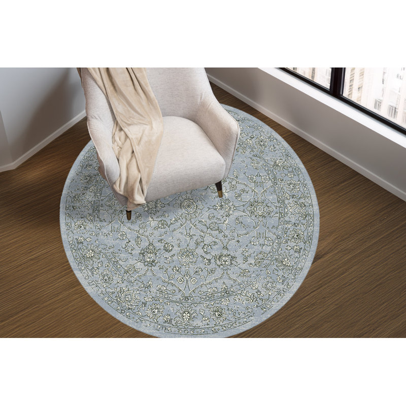 Attell Floral Indoor Rug, Round 5'3"