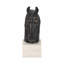 Sculpture décorative de tête de cheval en métal pour décoration intérieure - figurine d'animal classique pour décoration de statue de chambre Livin - 9 po, noir et blanc