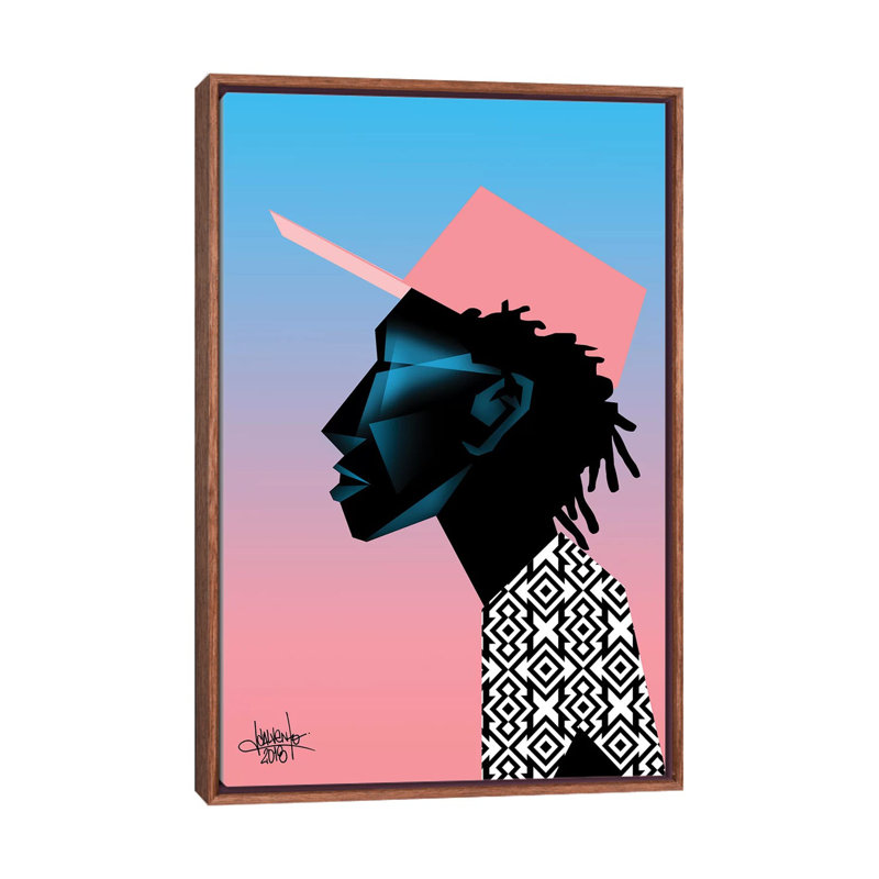 Space Is The Place IV by VCalvento - Print on Canvas, Classic Brown Wood Framed, 66.04 cm H x 45.72 cm W