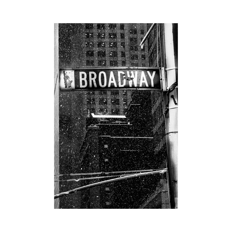 Snow on Broadway 1 Piece Wrapped Canvas Wall Art, 45.72cm H x 30.48cm W x 1.91cm D