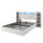 Shila 45.1" Lift Up Storage Bed Frame with Charging Station, LED Bookcase Headboard & 2 Side Shelf, Full Size, Distressed White-105505027-105505025