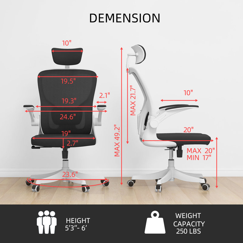 Fauteuil de bureau Misheel, Noir