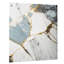 Géode abstraite or et marbre blanc I - Art mural acrylique abstrait en marbre-1047231944