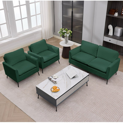 Fauteuil d'appoint en cuir vert Green Cat