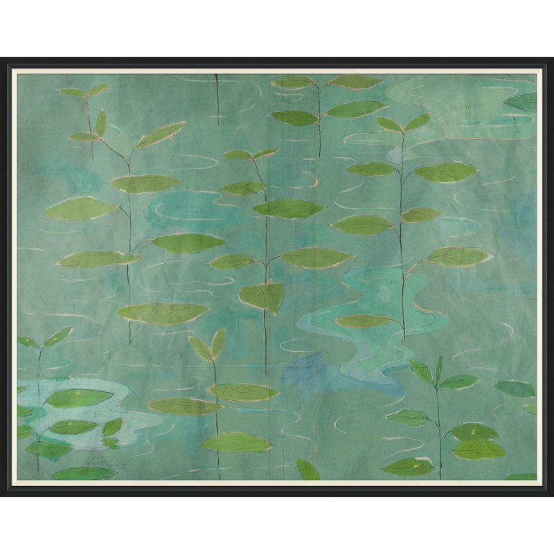Lilies par Paule Marrot - impression, Noir, H 43 po x l 54 po, Impression encadrée