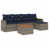 Coussin bleu marine / structure grise est en rupture de stock