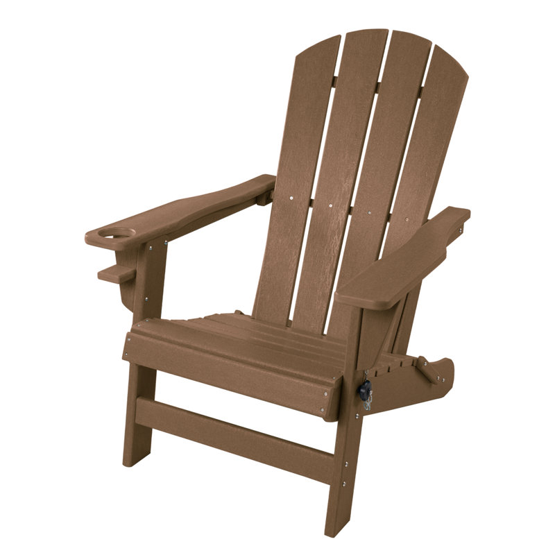  Chaise de patio pliante Adirondack, Taupe