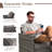 Hansencamp 6-Piece All Weather Wicker Patio Conversation Set With Swivel Gliders, Ottomans And Split Fire Pit Table-954888729-954888733