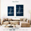 Voilier sur toile de jute bleue I-210798728