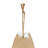 Wood Fish Brown Wall Decor with White Stripes and Hanging Rope Set