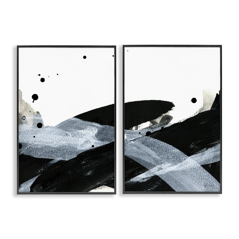Ensemble de 2 giclées sur fond dégradé mouvement abstraction par Yvette St. Amant, H 18 po x l 12 po