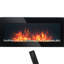 Foyer électrique 41,3 po noir, 1500 W, flamme et 7 effets de couleur, chauffe une zone murale de 161 à 400 pieds carrés, noir, lumières à effet, réchauffe la pièce