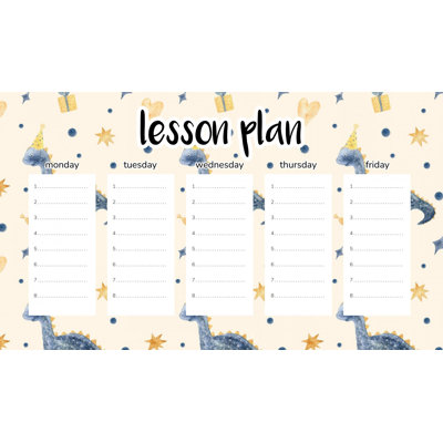 Magnetic Lesson Plan Birthday Dinosaurs