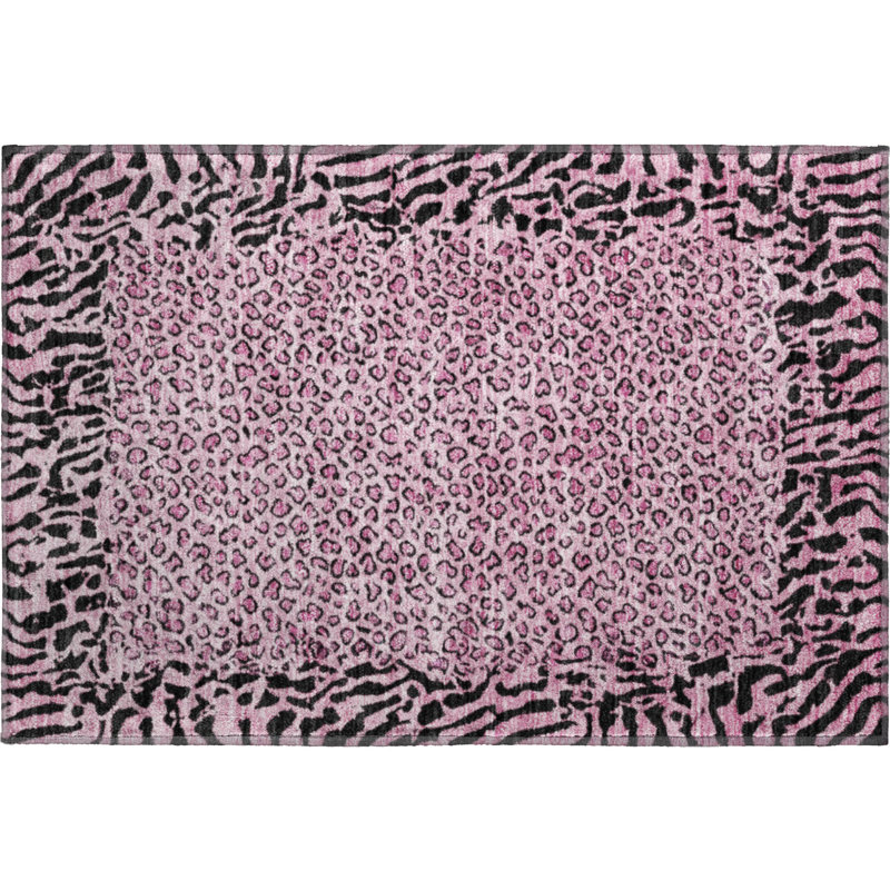 Premium Machine Washable Alvey AMF1230 Animal Skin Rug, Rectangle 1'8" x 2'6"