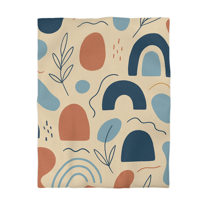  Duvet Covers No 1 Single Piece, Cream/Blue, Twin Duvet Cover
