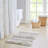 Woven Texture Stripe Bath Rug Grey 22X58"