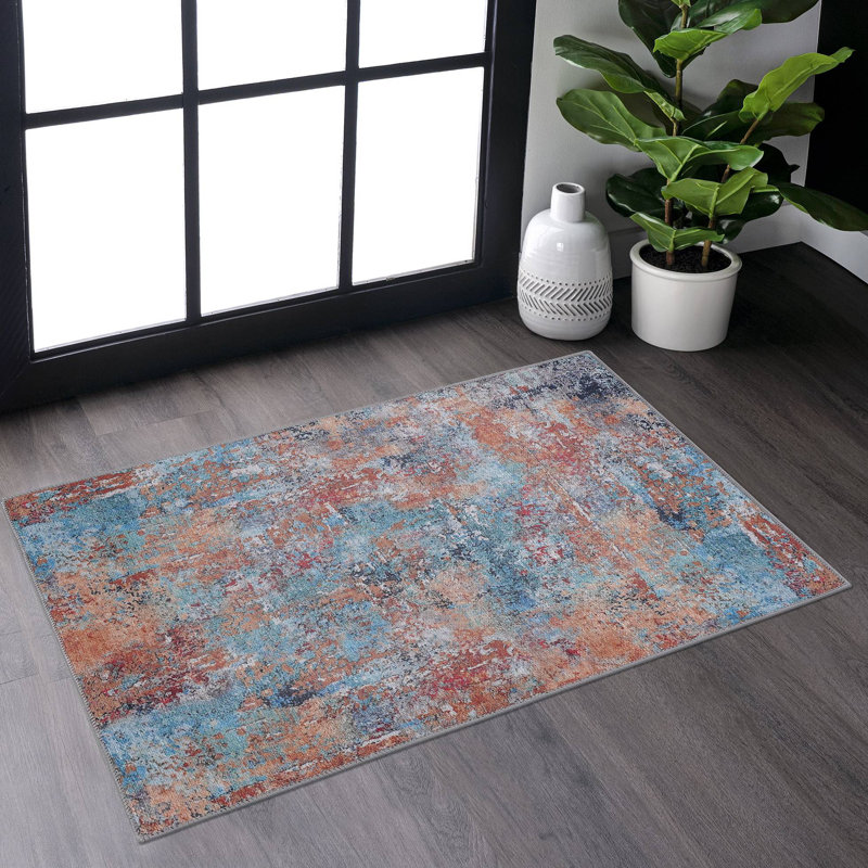 Multi Washable Rug Doormat Rug, Rectangle 2' x 3'