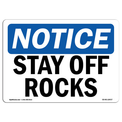 Panneau «Stay Off Rocks»