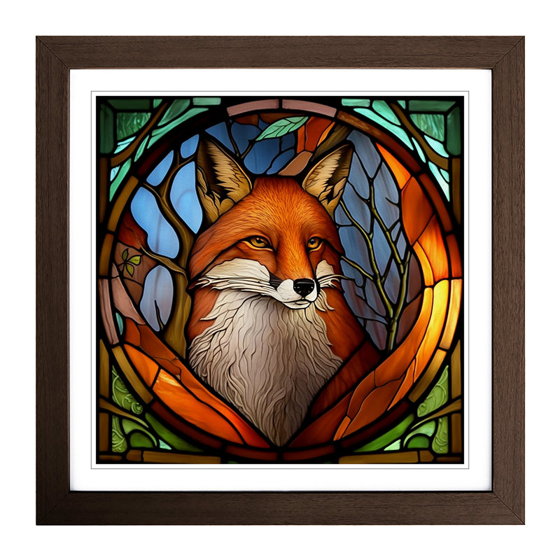 Single Picture Frame Print on Wood, Walnut
