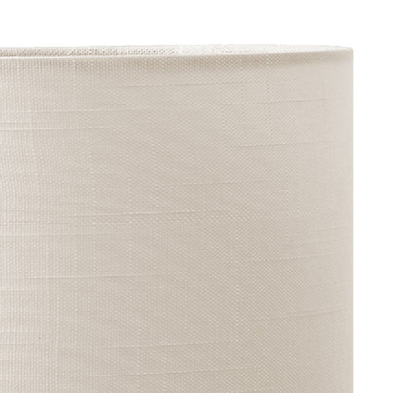 Lampe de table Zera, base en céramique texturée grise, abat-jour tambour ivoire, 17 pouces, Gris