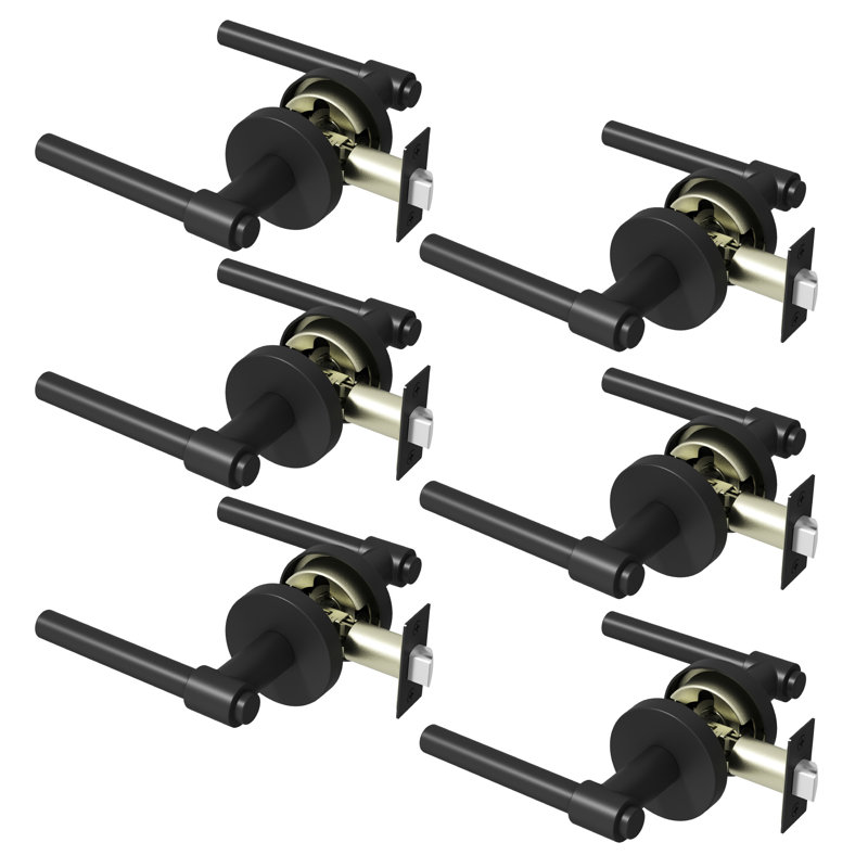 Poignée de porte Zen Design moderne dissimulé pour (Hall et garde-robe) - Style minimaliste élégant en noir mat, Noir mat