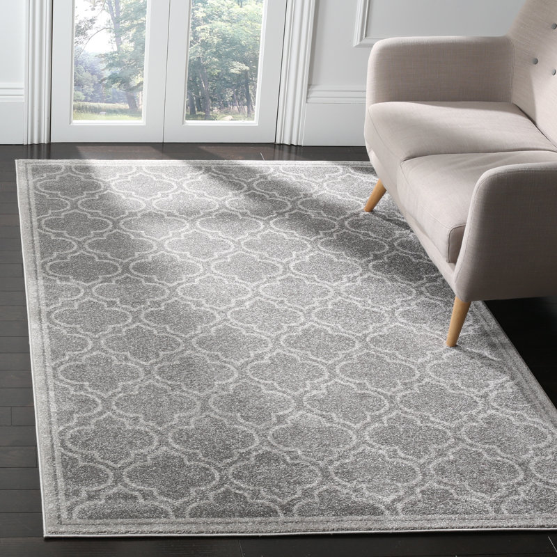Tapis gris / gris clair Ammundsen, Rectangle de 10 pi x 14 pi