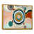 Toile avec cadre flottant or