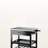 Degraw Wood Kitchen Cart With Shelf and Drawer in Black Finish, 33.78" H X 25.2" W X 16.38" D