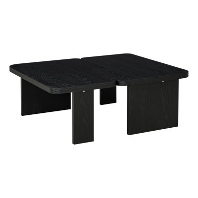 Modern Minimalist Coffee Table Set, Rectangle Coffee Table With Splicing Design, Multifunctional Combination Table For Living Room