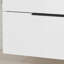 Meuble-lavabo mural moderne 24 po blanc avec lavabo et tiroirs en céramique